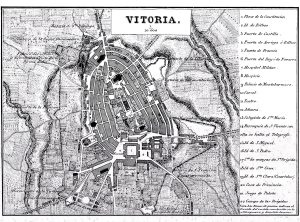 Plano de Vitoria-Gasteiz en 1846
