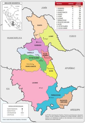 &iquest;Cu&aacute;les son las provincias del departamento de Ayacucho?