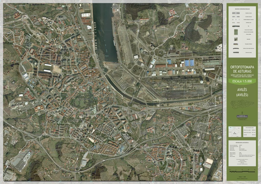 Ortomapa de Avilés del año 2010.