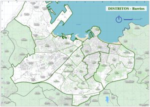 ¿Cuales son los distritos de Gijón?