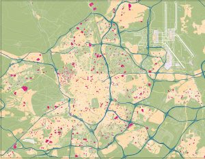 Mapa mudo de Madrid