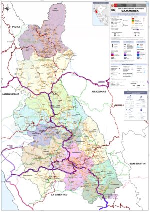Las principales ciudades del departamento de Cajamarca