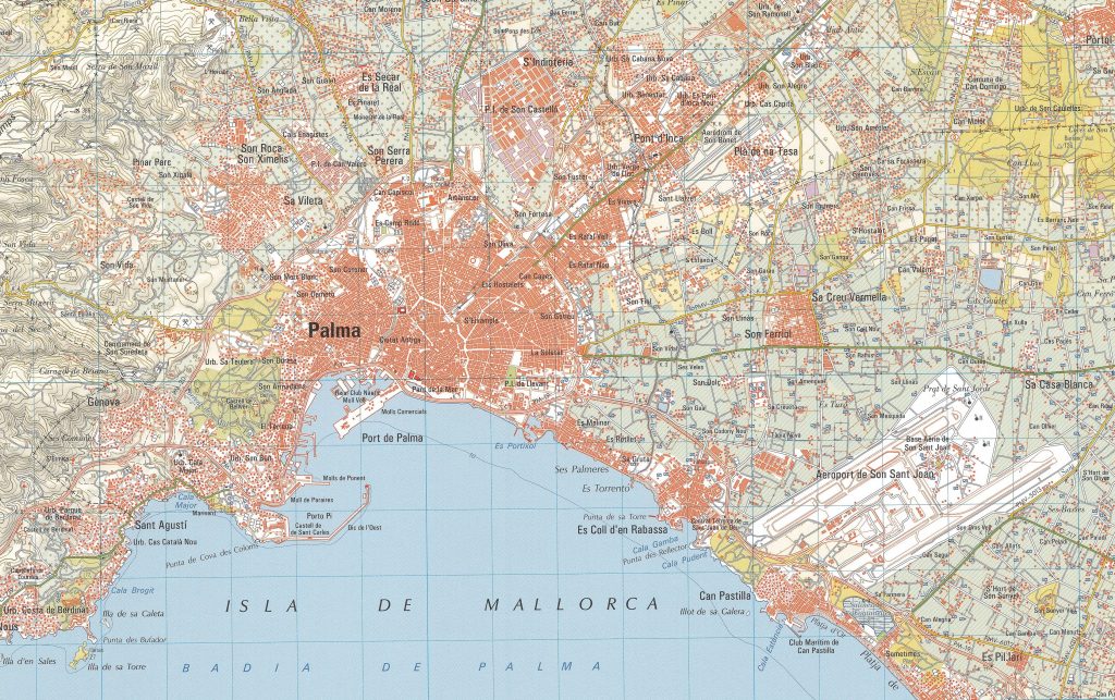 Mapa de Palma de Mallorca.
