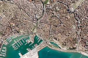 Imagen de satélite del Casco Antiguo de Palma de Mallorca.