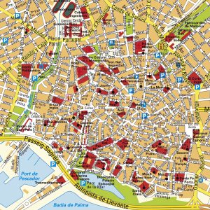 Plano del Casco Antiguo de Palma de Mallorca