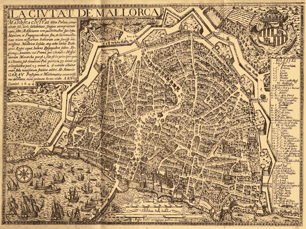 Plano de la Ciutat de Mallorca de 1644.