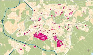 Mapa mudo de Pamplona