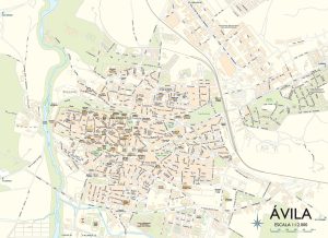 Plano de la ciudad de Ávila.