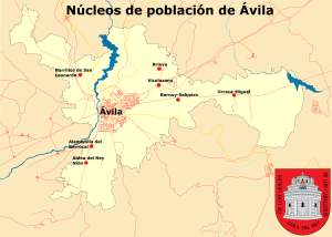 Mapa del municipio de Ávila
