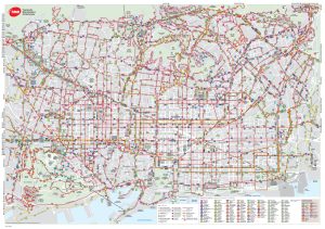 Plano de las líneas de autobuses urbanos de Barcelona