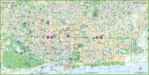 Plano del centro de la ciudad de Barcelona