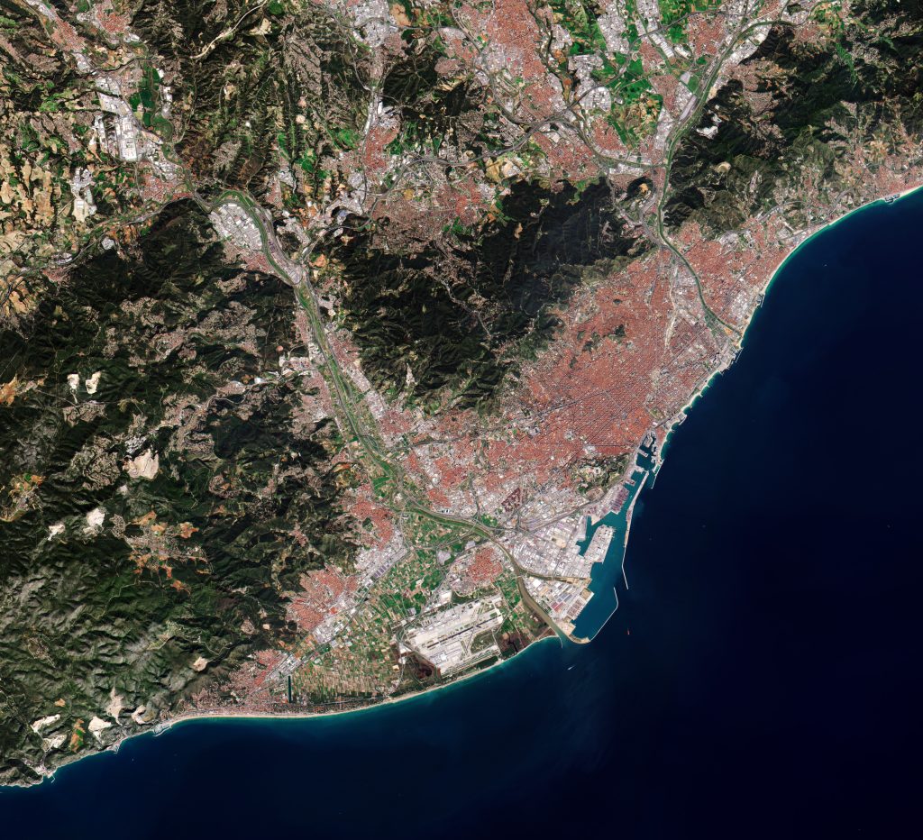 Barcelona vista desde el espacio.