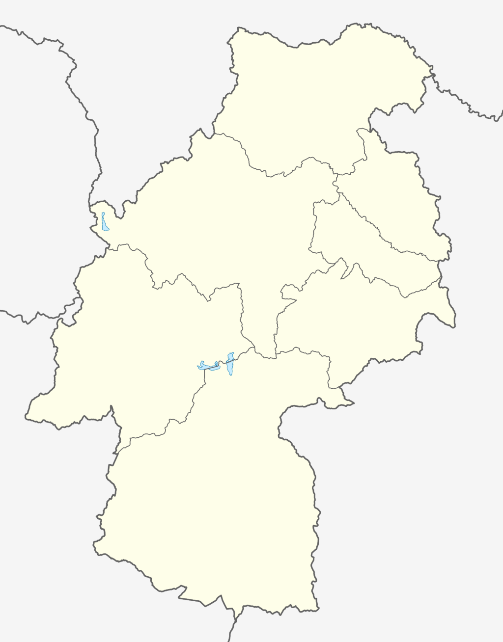 Mapa mudo del departamento de Huancavelica.