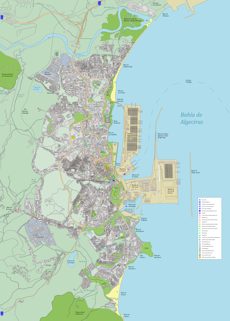 Mapa de Algeciras.