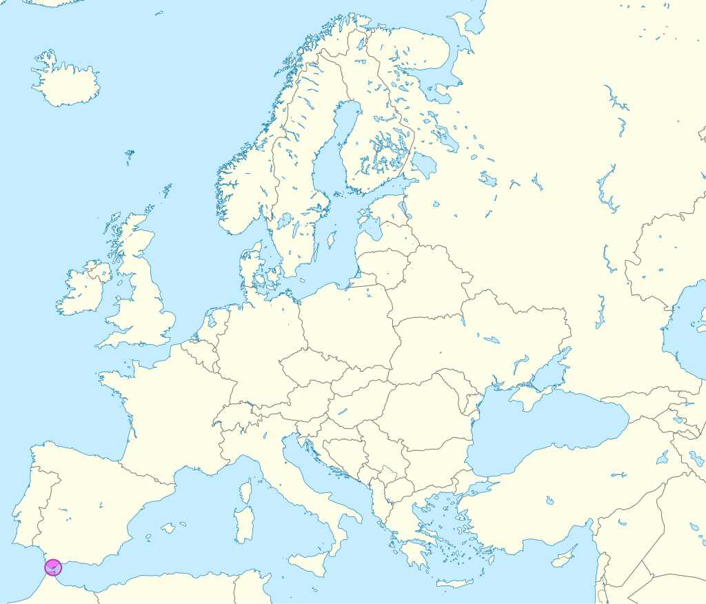Mapa de ubicación de Algeciras.