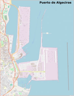 Plano del puerto de Algeciras