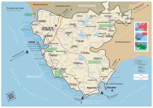 Mapa de carreteras de la provincia de Cádiz