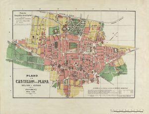 Plano de Castellón de la Plana de 1918
