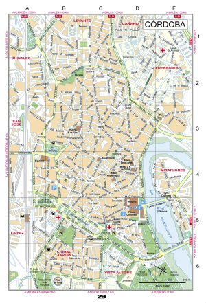 Plano del centro histórico de Córdoba