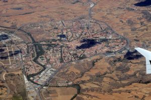 Vista aérea de Guadalajara, España.