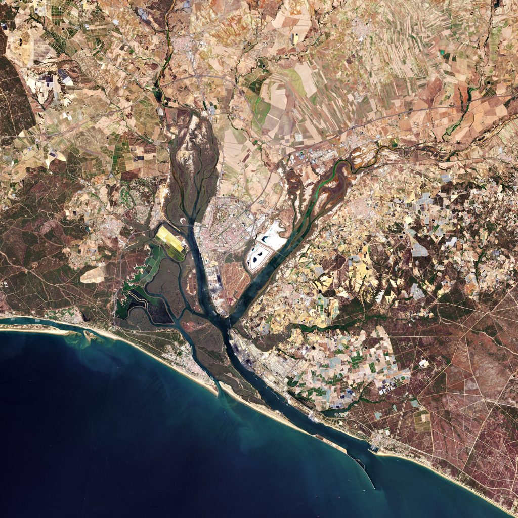 Imagen de satélite de Huelva.