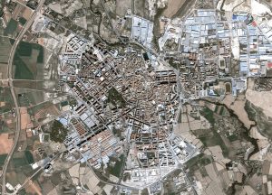 Vista aérea de la ciudad de Huesca.