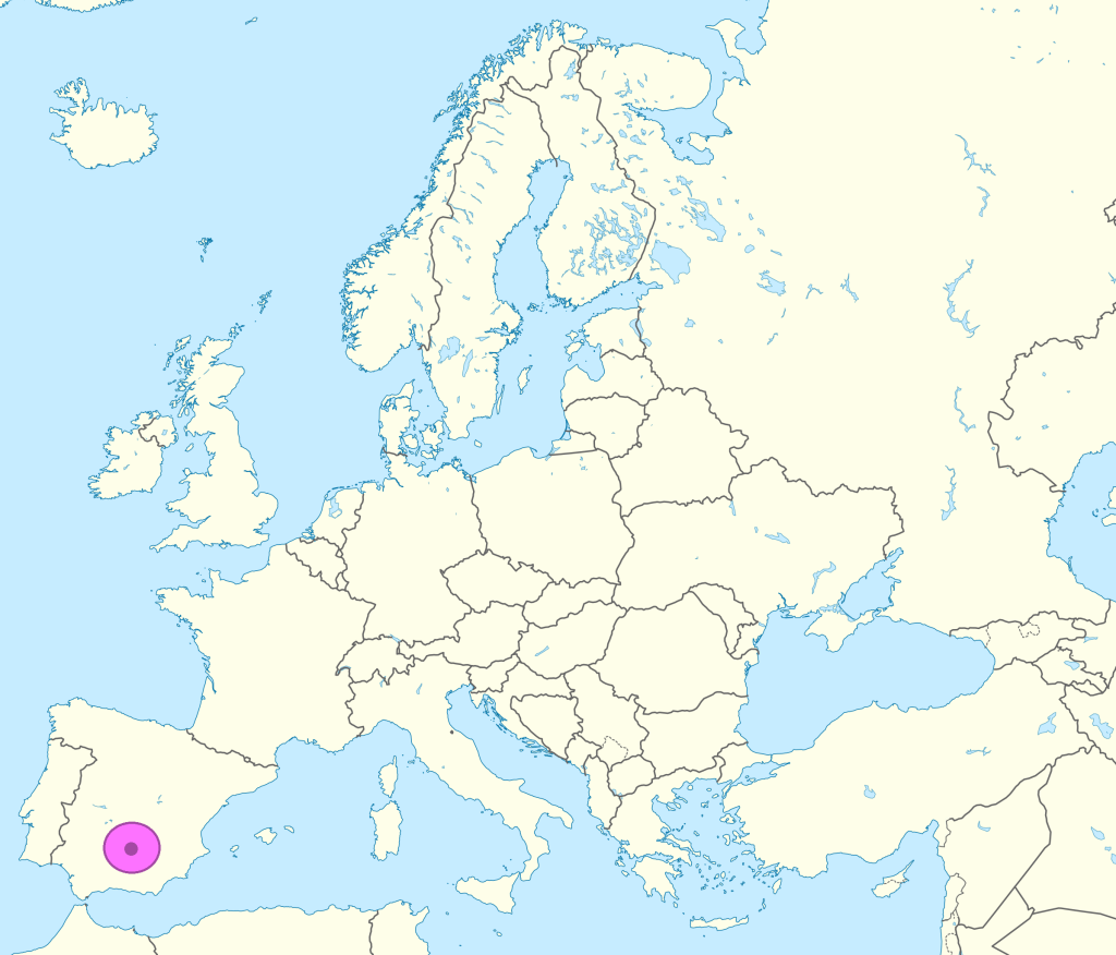 Mapa de ubicación de Jaén.