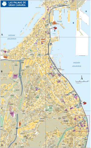 Mapa de Las Palmas de Gran Canaria