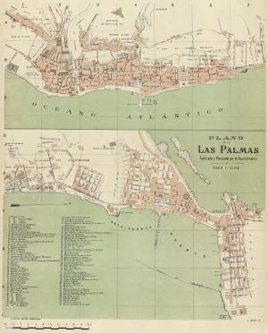 Plano de Las Palmas de Gran Canaria 1918
