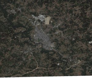 Vista satelital de Lugo.