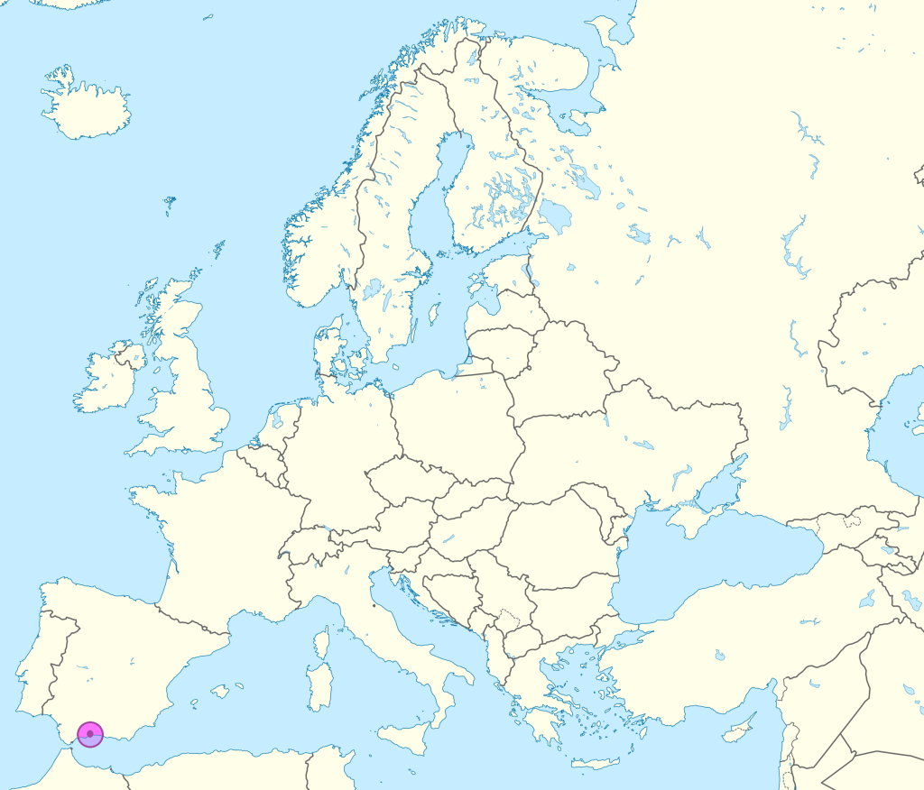 Mapa de ubicación de Málaga.