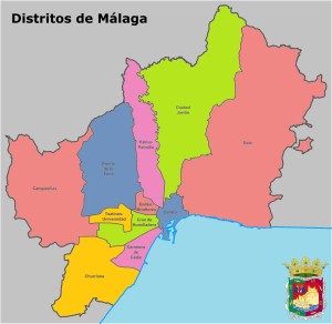 ¿Cuales son los distritos de Málaga?