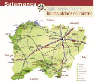 Mapa turístico de la provincia de Salamanca