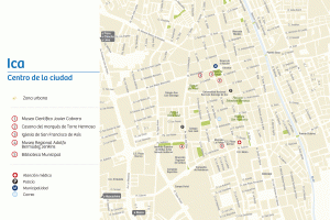 Plano del centro de la ciudad de Ica