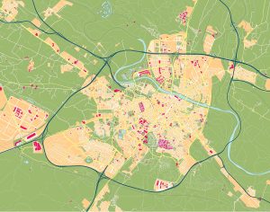 Mapa mudo de Zaragoza