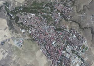 Imagen satelital de la ciudad de Segovia.