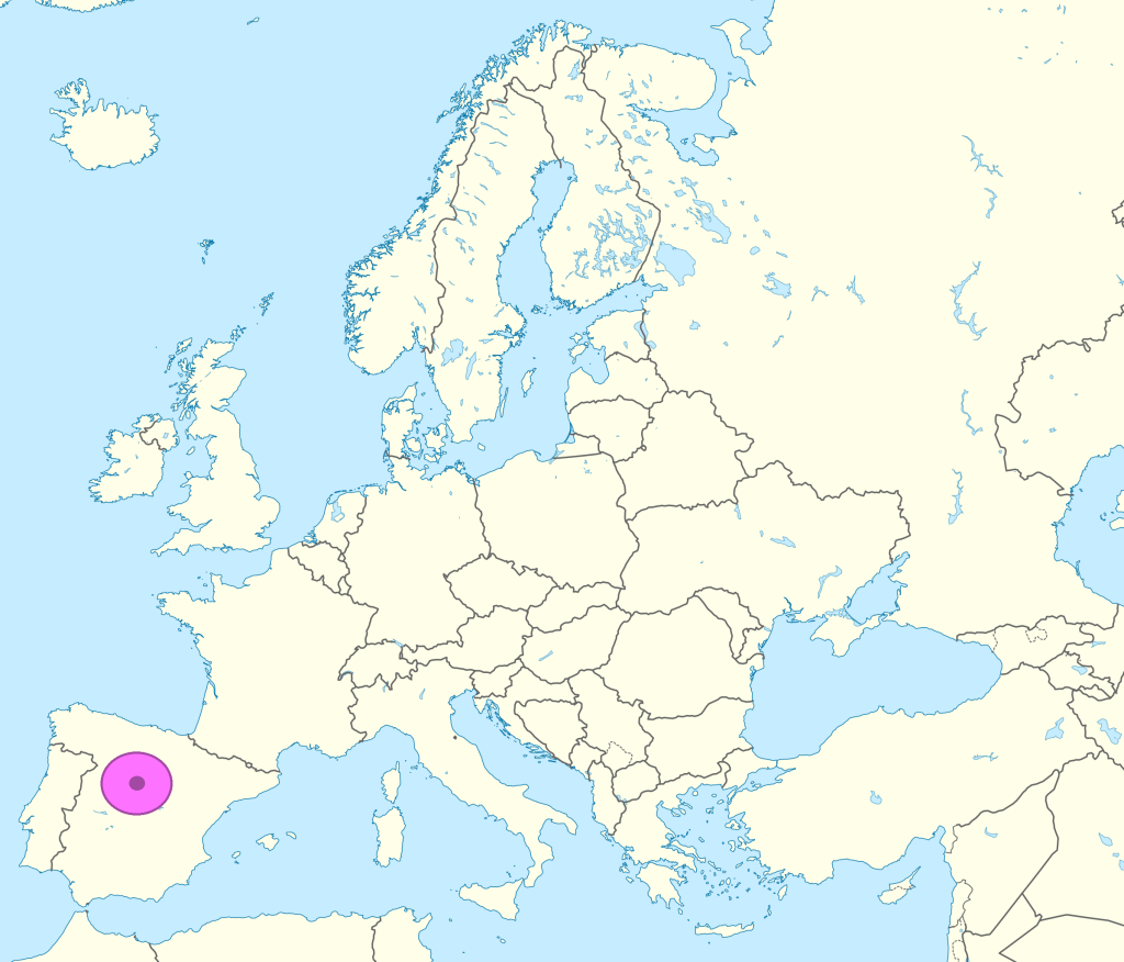 Mapa de ubicación de Segovia.