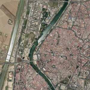 Ortofoto de Sevilla en 2016.