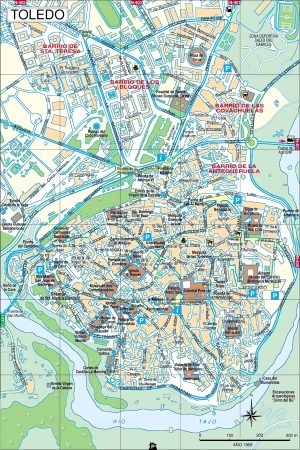 Plano del centro de la ciudad de Toledo
