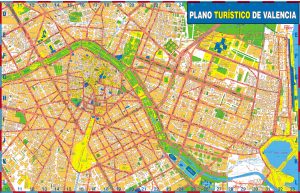 Plano del centro de Valencia.