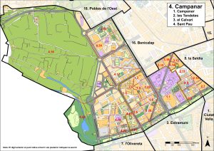 Plano del distrito de Campanar