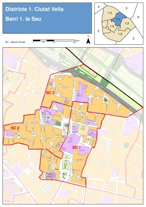 Plano del barrio de La Seu