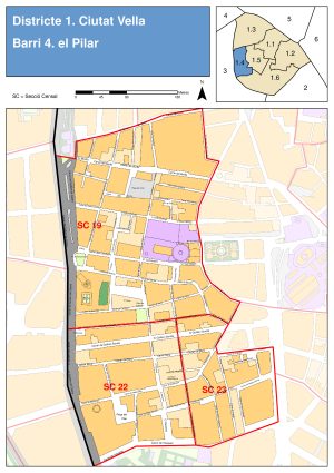 Plano del barrio de El Pilar (Valencia)