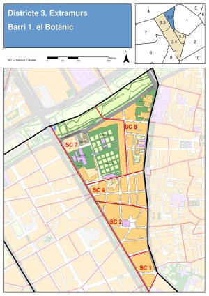 Plano del barrio del Botánico