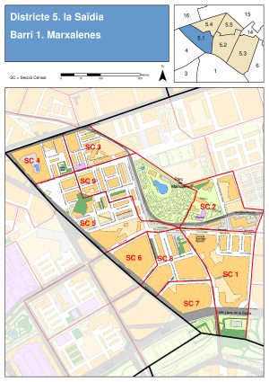 Plano del barrio de Marchalenes