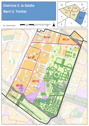 Plano del barrio de Trinidad (Valencia)