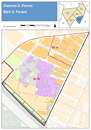 Plano del barrio de Favara (Valencia)