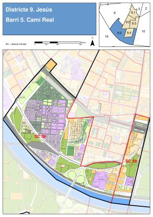 Plano del barrio de Camino Real (Valencia)