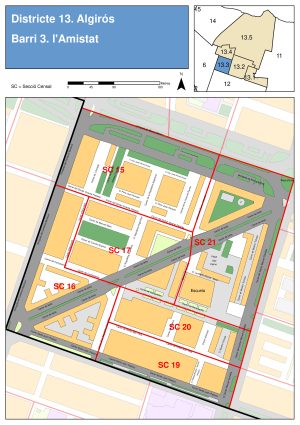 Plano del barrio de L’Amistat