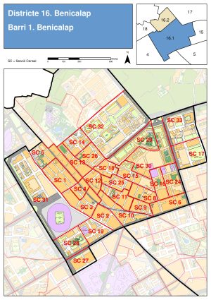 Plano del barrio de Benicalap